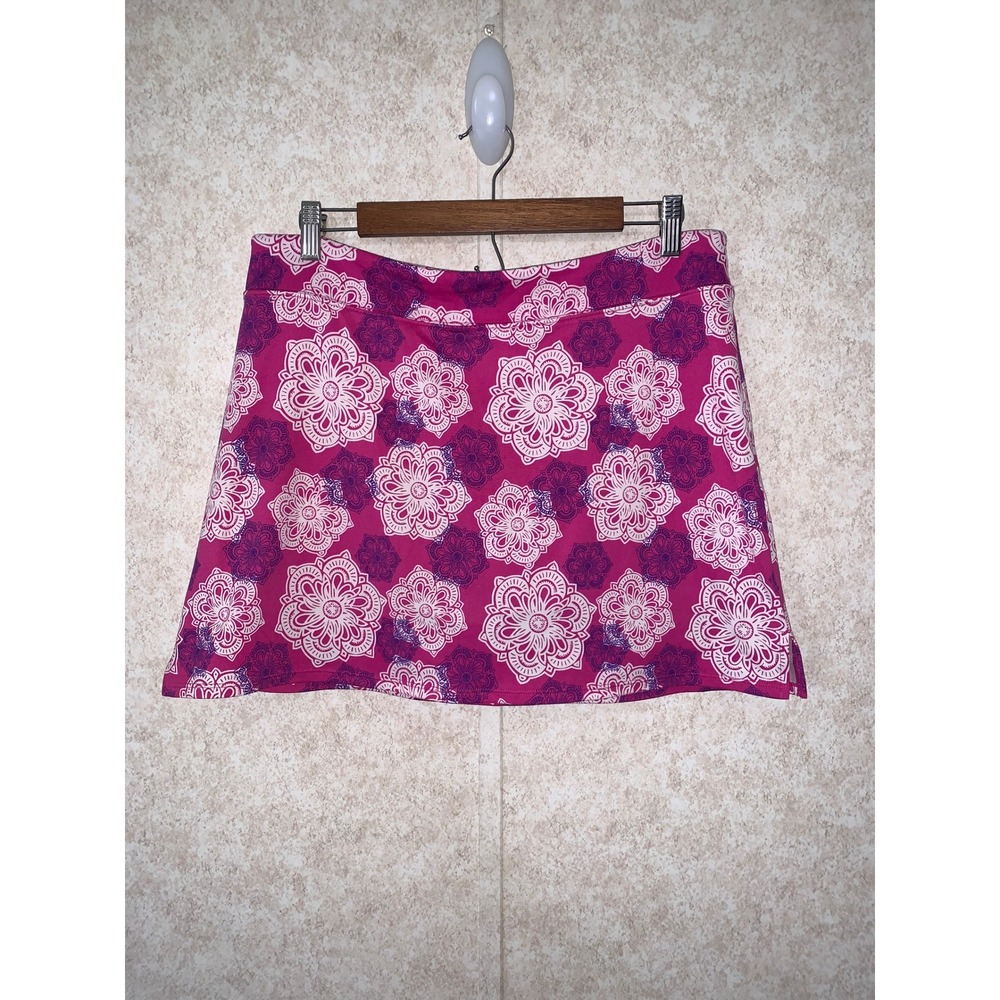 Tranquility by Colorado Clothing Pink Floral Mandala Athletic Skort Sz Lg - Picture 2 of 9